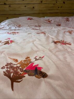 Velvet Anthropologie Pink Floral Quilt